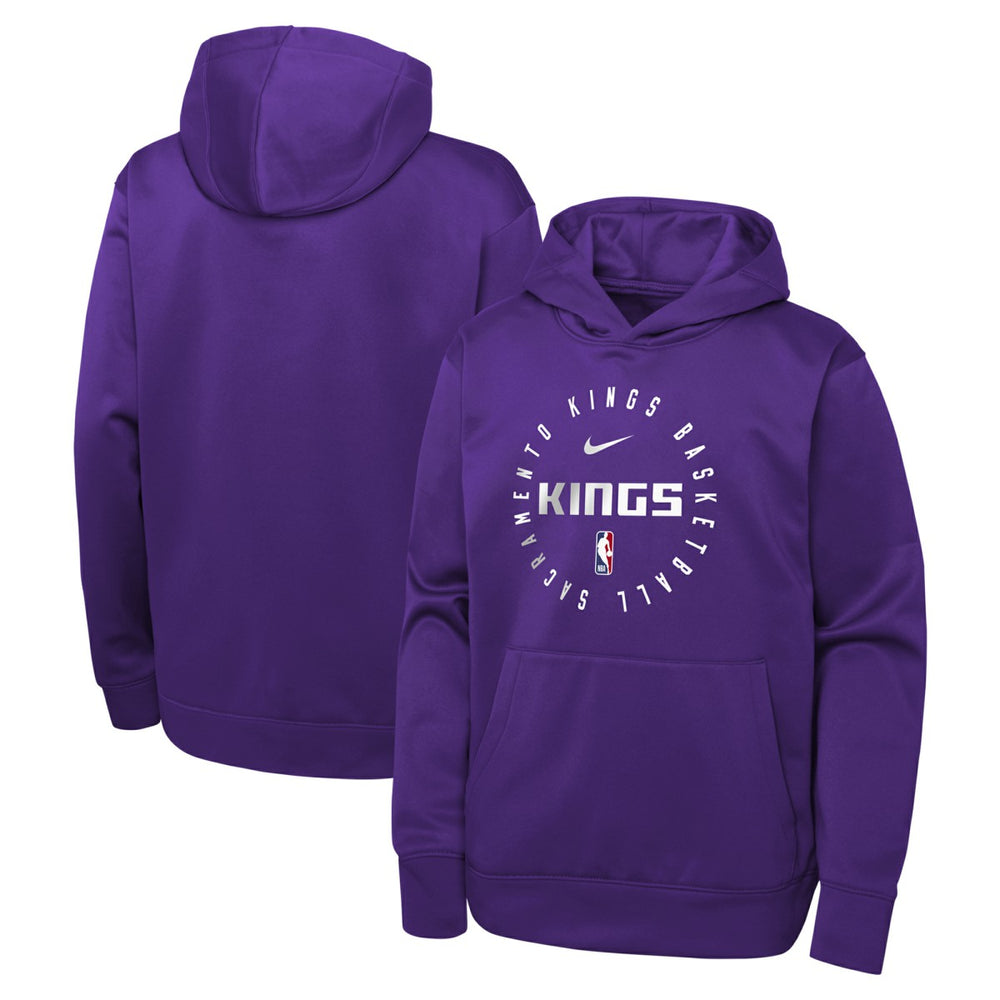 Sacramento Kings Youth Performance Practice Spotlight Pullover Hoodie - Purple | Nike online