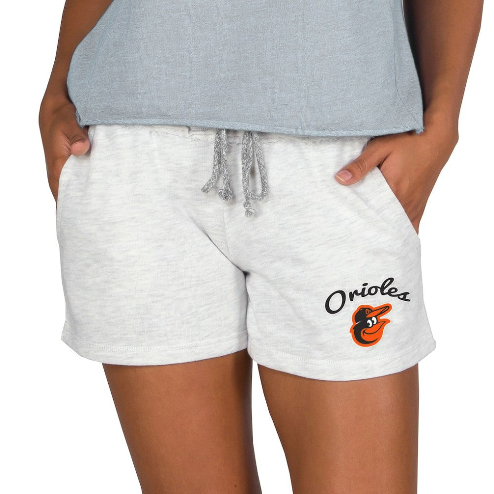Baltimore Orioles Concepts Sport Women's Mainstream French Terry Tri-Blend Shorts - Ash