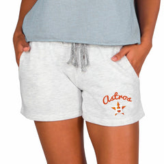 Houston Astros Concepts Sport Women's Mainstream French Terry Tri-Blend Shorts - Ash