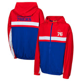 Philadelphia 76ers Youth Headliner Windbreaker Full-Zip Hoodie Jacket - Red sale