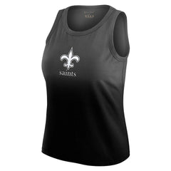 New Orleans Saints WEAR by Erin Andrews x Gracie Hunt Women's Ombre Tank Top - Black sale