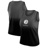Pittsburgh Steelers WEAR by Erin Andrews x Gracie Hunt Women's Ombre Tank Top - Black cheap