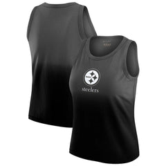 Pittsburgh Steelers WEAR by Erin Andrews x Gracie Hunt Women's Ombre Tank Top - Black cheap
