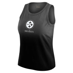 Pittsburgh Steelers WEAR by Erin Andrews x Gracie Hunt Women's Ombre Tank Top - Black cheap