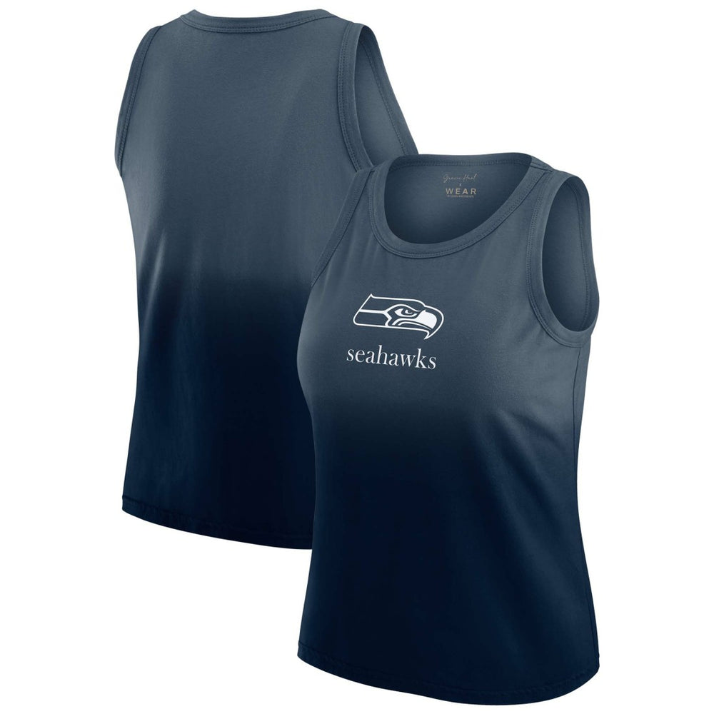 Seattle Seahawks WEAR by Erin Andrews x Gracie Hunt Women's Ombre Tank Top - Navy online