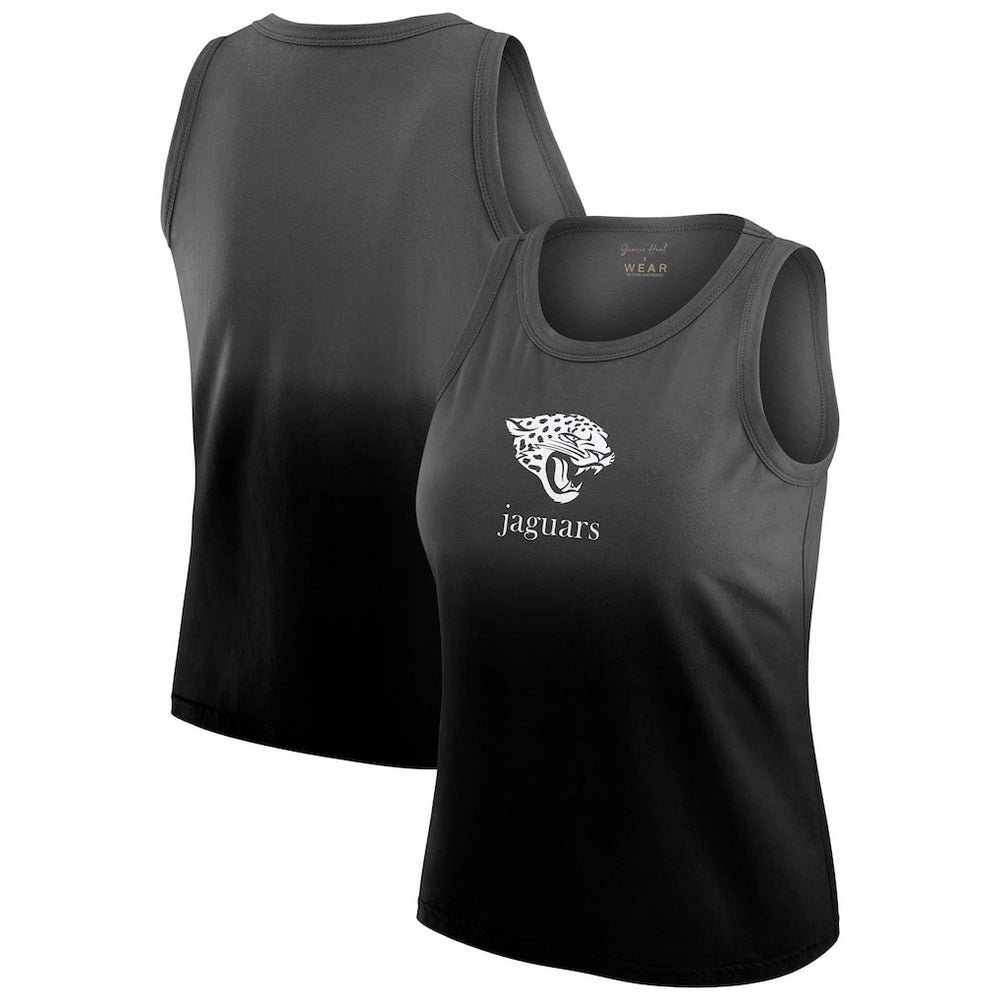 Jacksonville Jaguars WEAR by Erin Andrews x Gracie Hunt Women's Ombre Tank Top - Black for sale