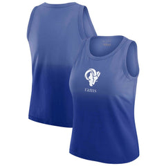 Los Angeles Rams WEAR by Erin Andrews x Gracie Hunt Women's Ombre Tank Top - Royal on sale