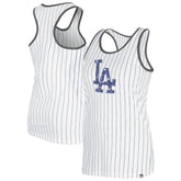 Los Angeles Dodgers Women's Gameday Pinstripe Tank Top - White | New Era