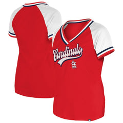 St. Louis Cardinals Women's Gameday Raglan V-Neck T-Shirt - Red | New Era