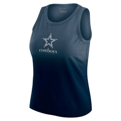 Dallas Cowboys WEAR by Erin Andrews x Gracie Hunt Women's Ombre Tank Top - Navy discount