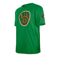 Milwaukee Brewers St. Patrick's Day Shamrock Fill T-Shirt - Kelly Green | New Era