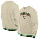 Cincinnati Reds St. Patrick's Day Twill Pullover Sweatshirt - Cream | New Era