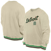 Detroit Tigers St. Patrick's Day Twill Pullover Sweatshirt - Cream | New Era