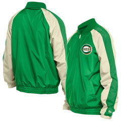 Cincinnati Reds St. Patrick's Day Ripstop Raglan Quarter-Zip Windbreaker - Kelly Green | New Era