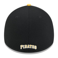Pittsburgh Pirates 2025 MLB Clubhouse 39THIRTY Flex Hat - Black/Gold | New Era