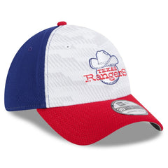 Texas Rangers 2025 MLB Clubhouse 39THIRTY Flex Hat - Royal/Red | New Era