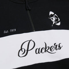 Green Bay Packers Women's Quarter-Zip Jacket - Black discount