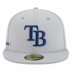 Tampa Bay Rays 2025 MLB Clubhouse 59FIFTY Fitted Hat - Gray | New Era