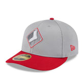Chicago White Sox 2025 Batting Practice Low Profile 59FIFTY Fitted Hat - Gray/Red | New Era
