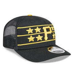 Pittsburgh Pirates 2025 Batting Practice 9SEVENTY Stretch-Snap Trucker Hat - Black | New Era