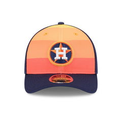 Houston Astros 2025 Batting Practice 9FORTY M-Crown Adjustable Hat - Navy/Orange | New Era