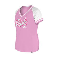 Kansas City Chiefs New Era Women's Mommy & Me V-Neck T-Shirt - Pink outlet