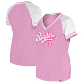 Las Vegas Raiders New Era Women's Mommy & Me V-Neck T-Shirt - Pink outlet