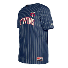 Minnesota Twins Throwback Pinstripe T-Shirt - Navy | New Era