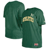 Athletics Throwback Pinstripe T-Shirt - Green | New Era