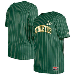 Athletics Throwback Pinstripe T-Shirt - Green | New Era
