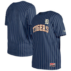Detroit Tigers Throwback Pinstripe T-Shirt - Navy | New Era