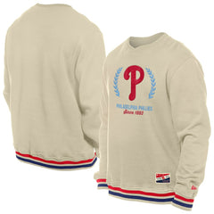Philadelphia Phillies Throwback Pullover Sweatshirt - Cream | New Era