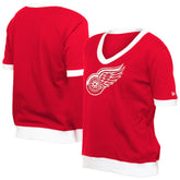 Detroit Red Wings New Era Women's Game Day Rhinestuds T-Shirt Red