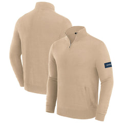 Dallas Cowboys J. Palmer Franchise Quarter-Zip Sweater - Tan on sale