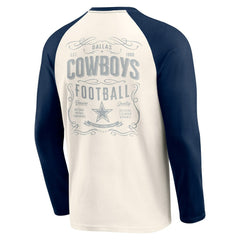 Dallas Cowboys Darius Rucker Collection Raglan Henley Long Sleeve T-Shirt - White/Navy on sale