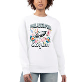 Philadelphia Eagles G-III 4Her by Carl Banks Women's Flower Logo Graphic Fleece Pullover Sweatshirt - White sale