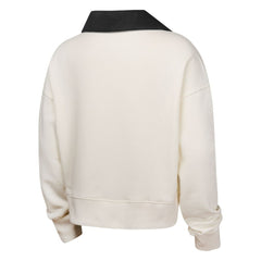 San Francisco Giants Girls Youth Ballpark Hit Collared V-Neck Pullover Sweatshirt - White