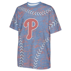 Philadelphia Phillies Youth Slide Score Bold T-Shirt - Royal