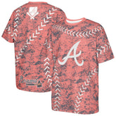 Atlanta Braves Youth Slide Score Bold T-Shirt - Red