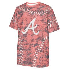 Atlanta Braves Youth Slide Score Bold T-Shirt - Red