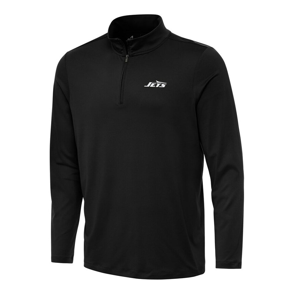New York Jets Antigua Reprocess Quarter-Zip Top - Black outlet