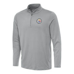 Pittsburgh Steelers Antigua Reprocess Quarter-Zip Top - Gray sale