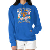 New York Knicks G-III 4Her by Carl Banks Women's Flowers Team Logo Graphic Fleece Pullover Hoodie - Blue shop