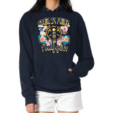Denver Nuggets G-III 4Her by Carl Banks Women's Flowers Team Logo Graphic Fleece Pullover Hoodie sale - Navy online
