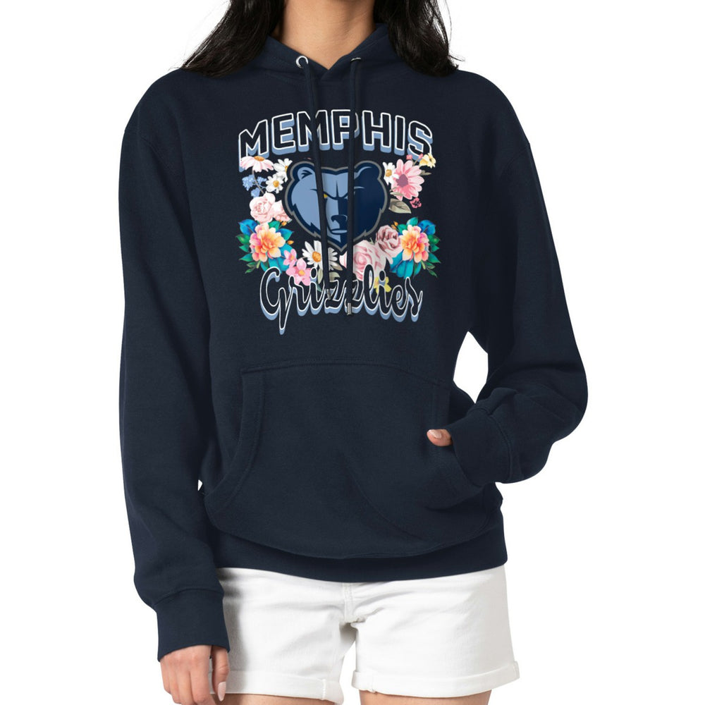 Memphis Grizzlies G-III 4Her by Carl Banks Women's Flowers Team Logo Graphic Fleece Pullover Hoodie - Navy discount