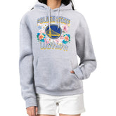 Golden State Warriors G-III 4Her by Carl Banks Women's Flowers Team Logo Graphic Fleece Pullover Hoodie sale - Heather Gray on sale