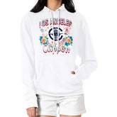 LA Clippers G-III 4Her by Carl Banks Women's Flowers Team Logo Graphic Fleece Pullover Hoodie - White shop