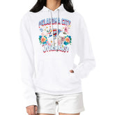 Oklahoma City Thunder G-III 4Her by Carl Banks Women's Flowers Team Logo Graphic Fleece Pullover Hoodie - White for sale