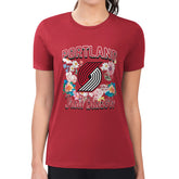 Portland Trail Blazers G-III 4Her by Carl Banks Women's Super-Slim Fit Lightweight Flowers Team Logo Graphic T-Shirt - Red on sale