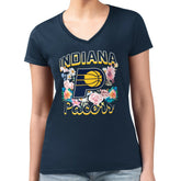 Indiana Pacers G-III 4Her by Carl Banks Women's Super-Slim Fit Lightweight Flowers Team Logo Graphic V-Neck T-Shirt - Navy cheap
